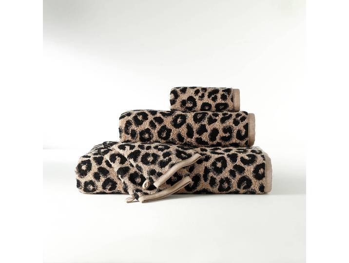 Collection serviettes de bain jacquard motif peau de léopard 450 g/m2 - Blancheporte