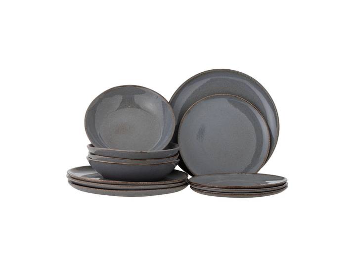 Bloomingville Sandrine servies 12-delig Grijs