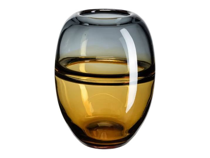 Vase Jace, Johann Jakob, orange/dunkelgrau, Glas
