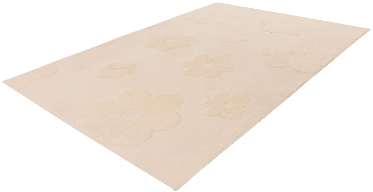 Lalee Kinderkleedje - Beige - Fluffy Speelkleed met Wolkjes Design