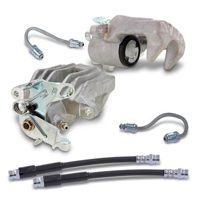Bestprice 2x Bremssattel + Bremsschläuche Hinten [Hersteller-Nr. 40594235] für Audi, VW, Seat, Skoda