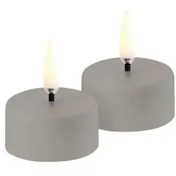 Uyuni LED Teelicht rechargeable sandstone 2 Stück