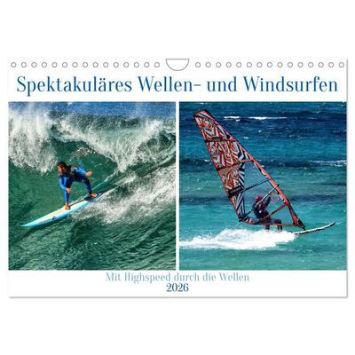 Spektakuläres Wellen- und Windsurfen (Wandkalender 2026 DIN A4 quer), CALVENDO Monatskalender
