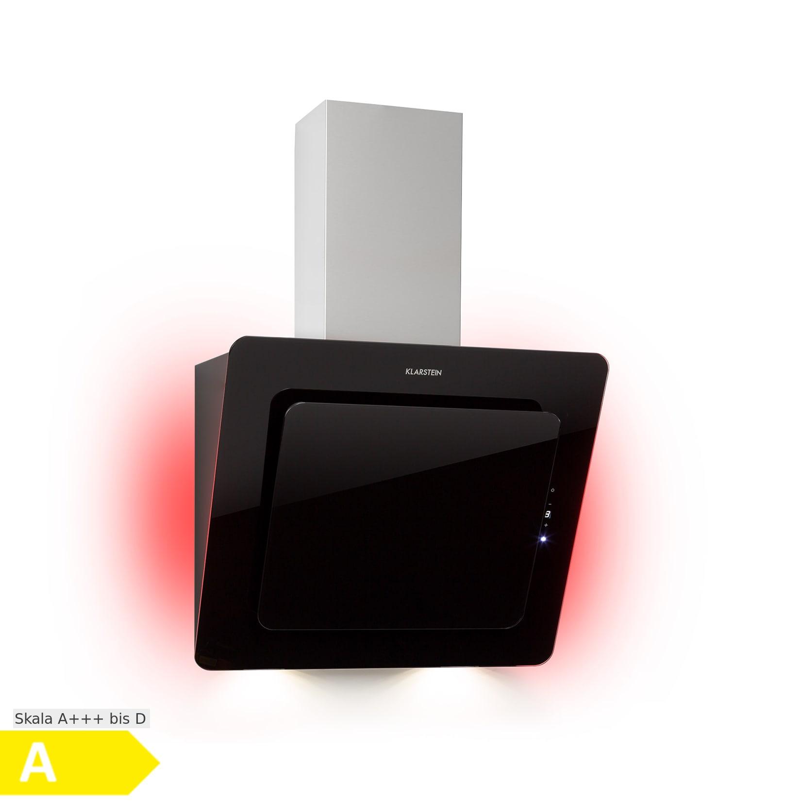 Helena 60 Dunstabzugshaube 553 m³/h LED-Display schwarz Schwarz