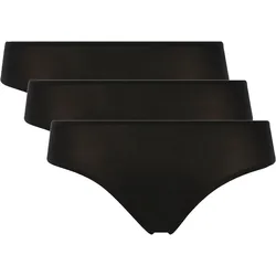 Chantelle Damen Slips, 3er Pack - SoftStretch, nahtlos, unsichtbar, Einheitsgröße 36-44 Schwarz / One Size