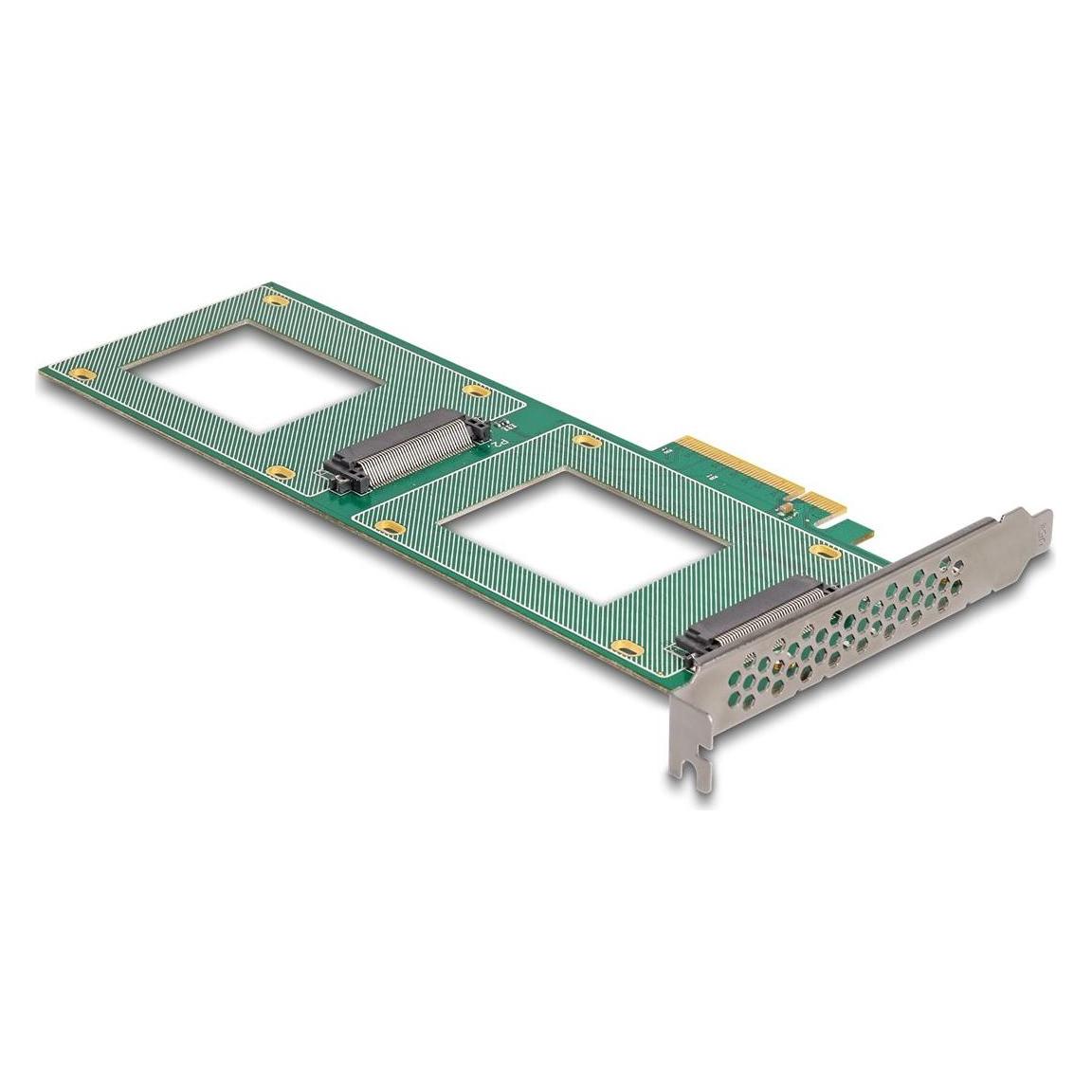 Delock PCI Express 4.0 x8 Karte zu 2 x intern U.2 NVMe SFF-8639 - Bifurcation (LxB: 236 x 87 mm) (90151)