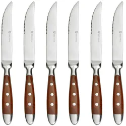 GRÄWE Steakmesser 6 Stück Serie Nürnberg BRAUN