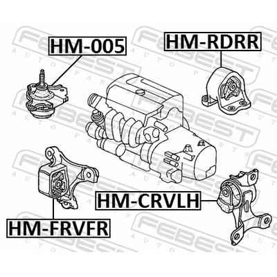 FEBEST Lagerung, Motor HM-RDRR hinten für HONDA