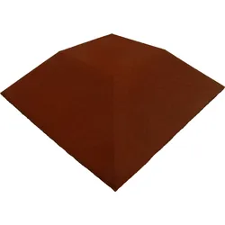 ErgoFloor - ErgoPlay Impact Gummifliesen / Fall-Matte Ecke 500x500x90 mm Rot