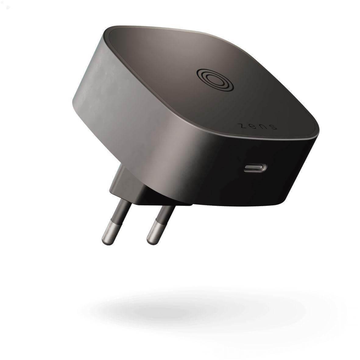 Zens Essential Series Magnetic Wireless Charging Adapter für die Steckdose 18W USB-C + 1x 15W Qi schwarz ZESC18B00