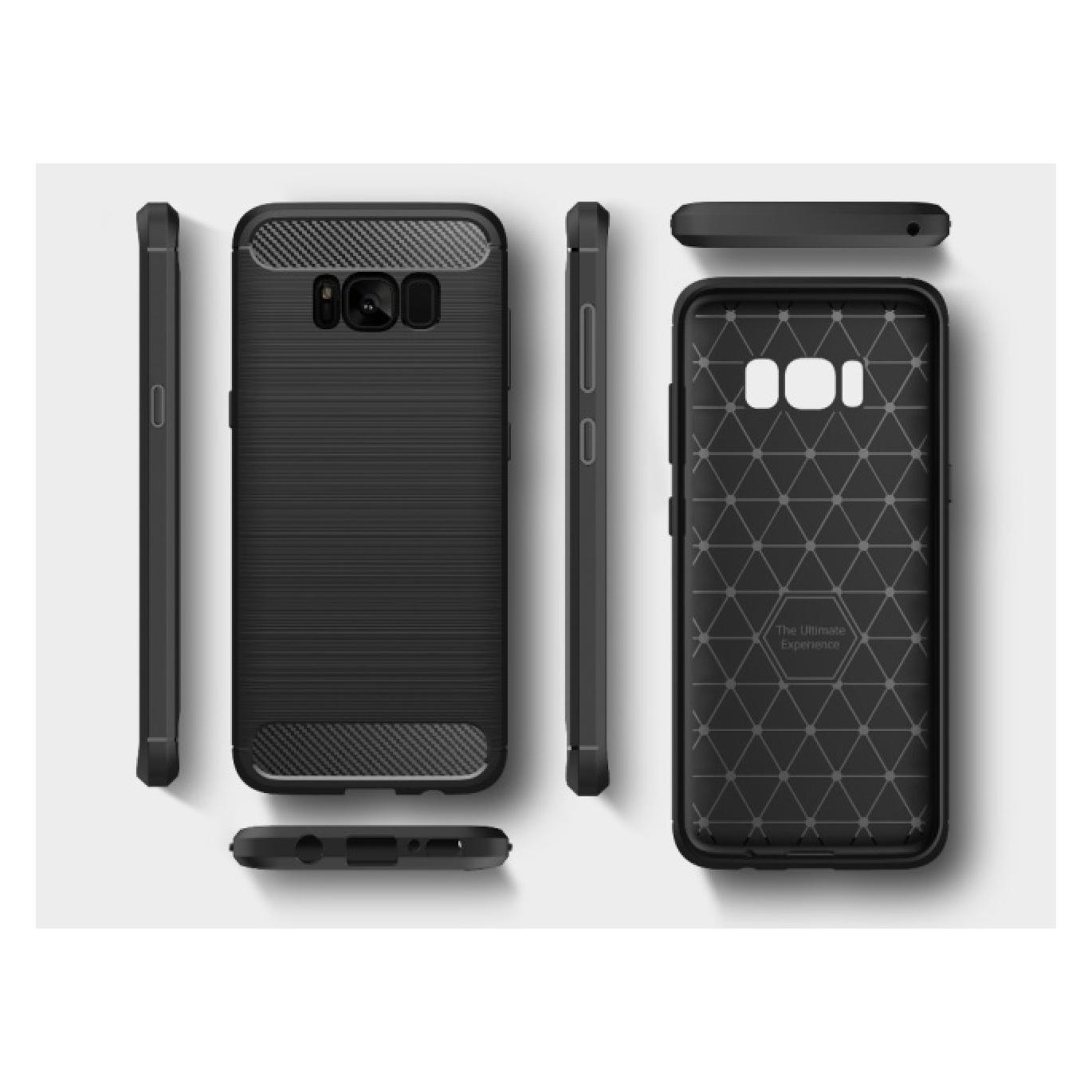 Screenguard Samsung Galaxy S8 Hülle Carbon Brushed Soft TPU (Samsung Galaxy S8) (00022855)