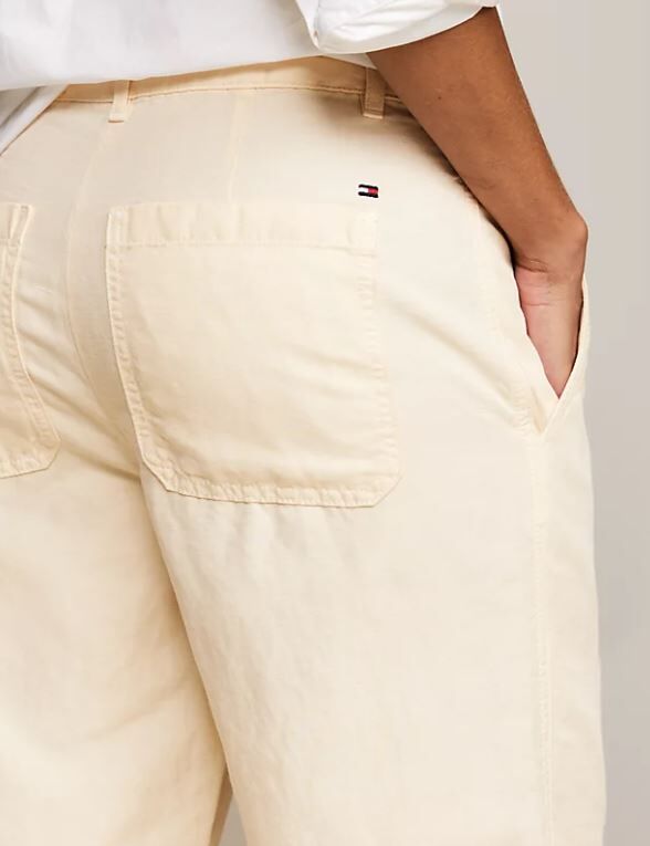 Pantalon Tommy Hilfiger Cotton Linen Mujer Beige 34