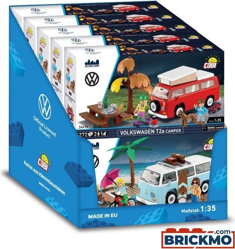 Cobi Cars 24656 CDU Volkswagen 10 T2 Sets 24656