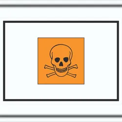 HB-Druck Schild Gefahrensymbol giftig Symbol Totenkopf A0 (841x1189mm)