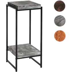 Blumentisch HWC-K71, Blumenregal Beistelltisch Pflanzregal, MVG-zertifiziert MDF Metall ~ dunkelgrau, 82cm