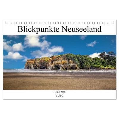 Blickpunkte Neuseeland (Tischkalender 2026 DIN A5 quer), CALVENDO Monatskalender