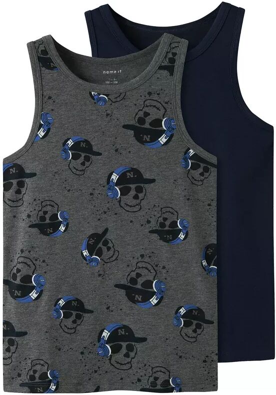Name It - Bh, Tank Top 2er Pack, 158-164, Grau Melange