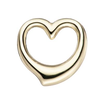 Herzanhänger JOBO "Anhänger Schwingherz", gelb (gelbgold 585), Schmuckanhänger, Damen, Gelbgold 585, 585 Gold