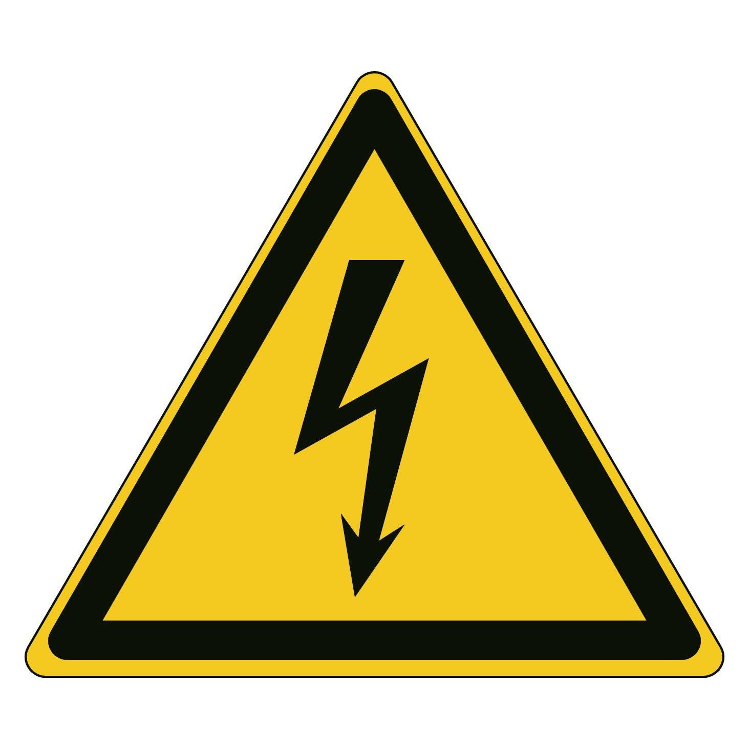 Brady ISO-Sicherheitsschild - Warnung vor elektrischer Spannung (PIC W012-TRI 025-PE-SHEET/13)