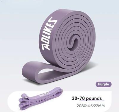 Inspired Finds AOLIKES Pull Up Assist Resistance Band purple 0.87in Band (22 Mm)