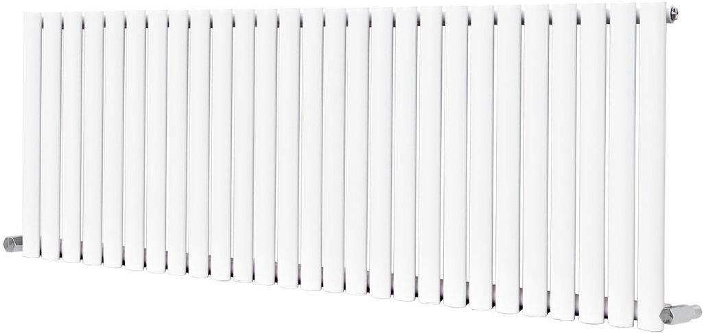 Belfry Heating Shirly Horizontal Oval Panel Radiators Gloss White 60cm H x 159.3cm W