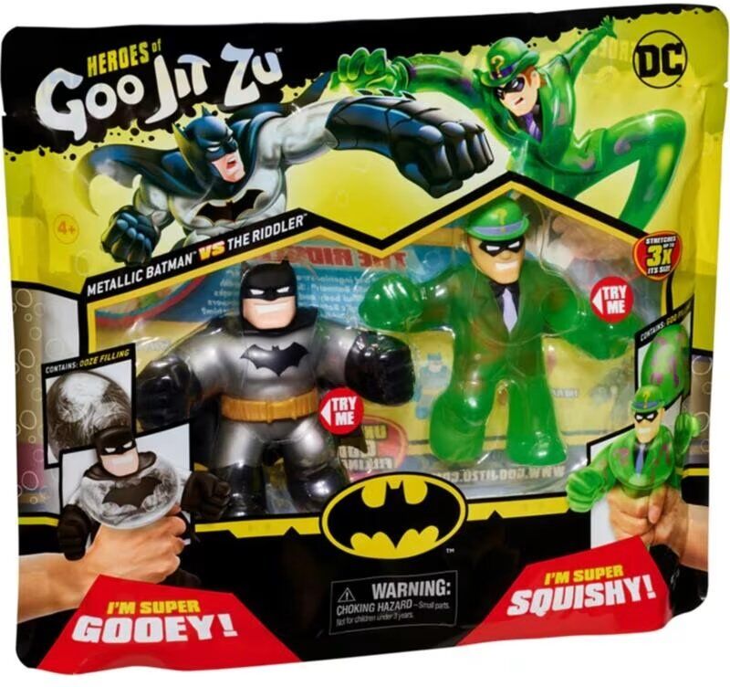 Bandai Pack De 2 Figuras Goo Jit Zu Dc Heroes Batman Vs The Riddler Talla Única Unisex