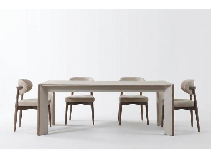 JVmoebel Esstisch Esstisch Moderner Stil Beige Farbe Geräumiger Tisch Verfeinerter Stil (1-St), Made in Europa