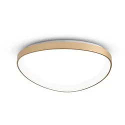 FABAS LED-Deckenleuchte Quirk Alu, Eisen, Stahl & Metall Gold Messing 42 cm