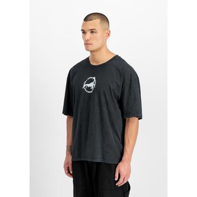 T-Shirt ALPHA INDUSTRIES "US Scorpion Backprint T-Shirt", Herren, Gr. L, schwarz, Obermaterial: 100% Baumwolle, Shirts T-Shirt