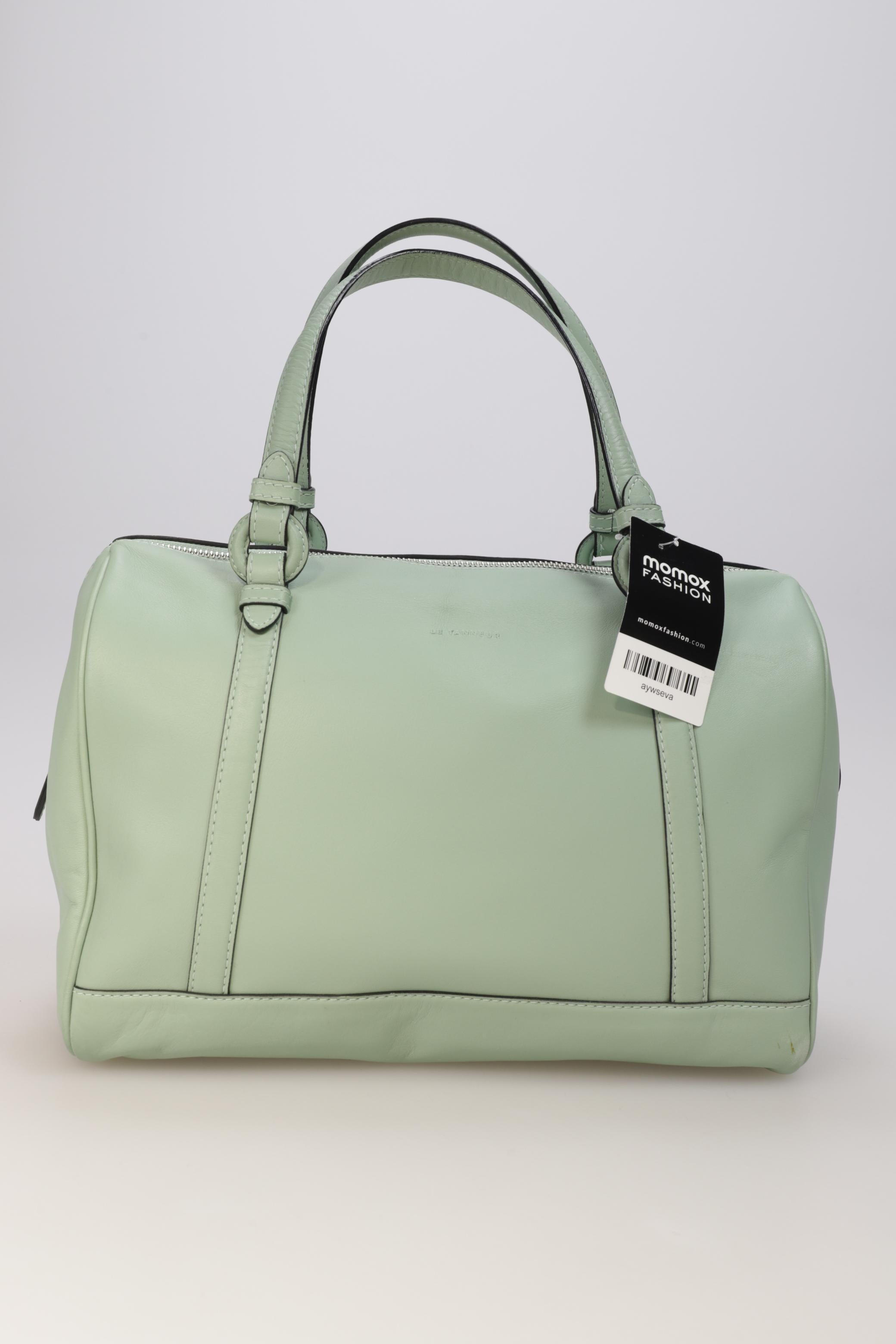 LE Tanneur Damen Handtasche gross Leder, Hellgrün, Leder / kein / Etikett - Second Hand