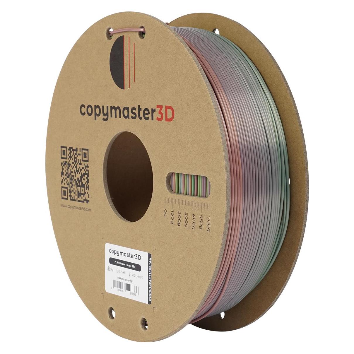 Copymaster3D PLA Rainbow Filament für 3D Drucker, 1,75 mm (PLA, 1248 g, 1.75 mm) (CM-RPLA-001-1-175)
