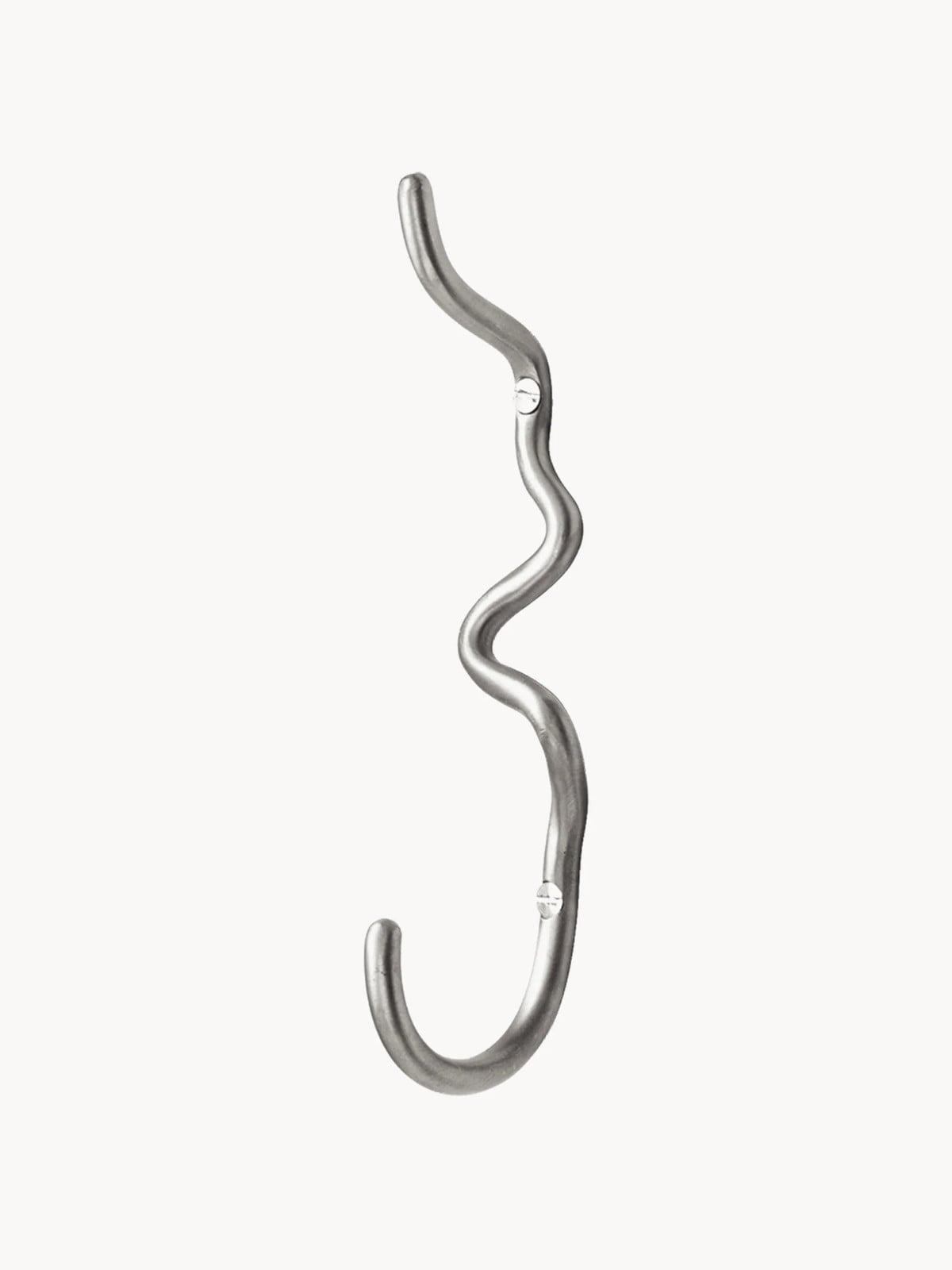 Handgemaakte wandhaak Curvature van ferm LIVING van edelstaal