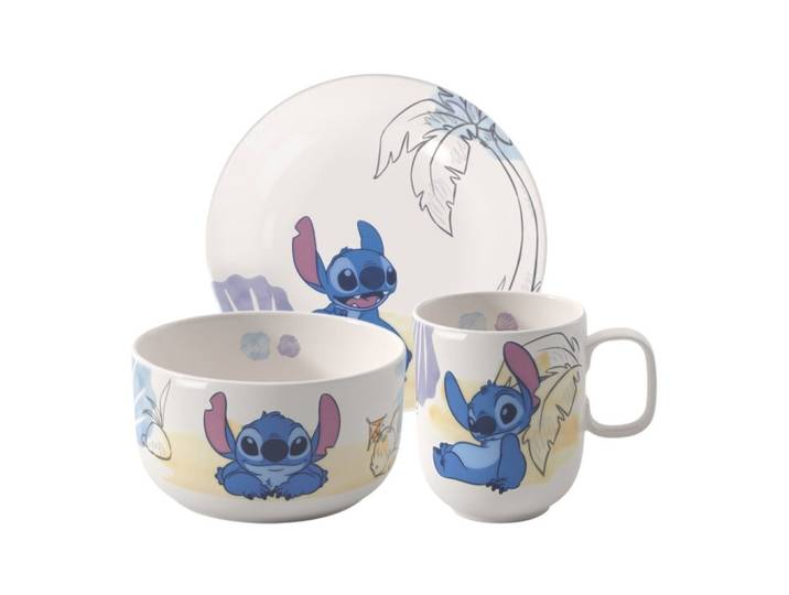 KINDERGESCHIRR-SET Disney Stitch bunt 3-tlg.