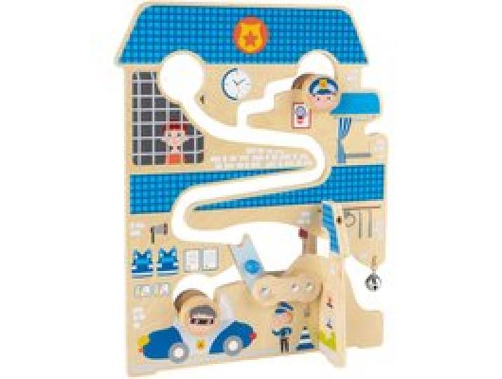 PLAYTIVE Jeu de labyrinthe en bois (poste de police et ferme)