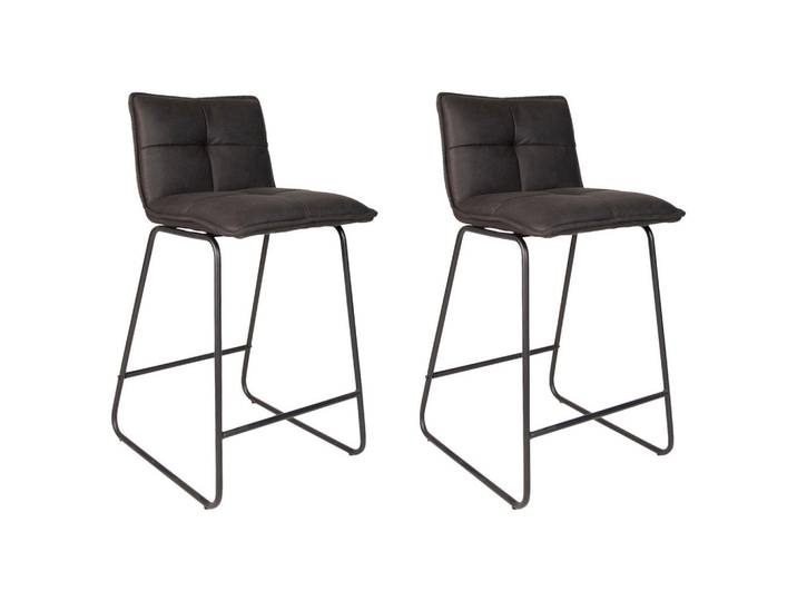 Mid.you Barhocker-Set, Anthrazit, Metall, Vintage, U-Form, 44x87x50 cm, Esszimmer, Barmöbel, Barhocker