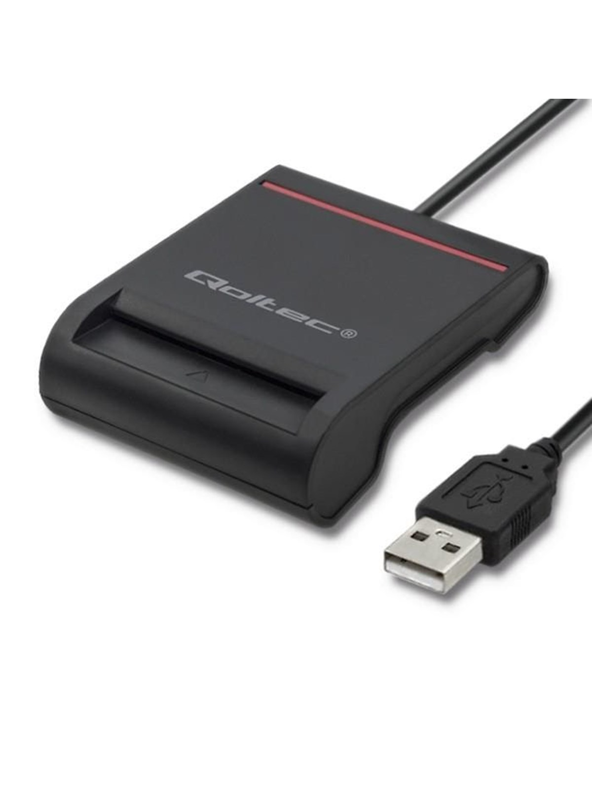 Qoltec 50642 Smart Card Reader - USB 2.0 - Schwarz