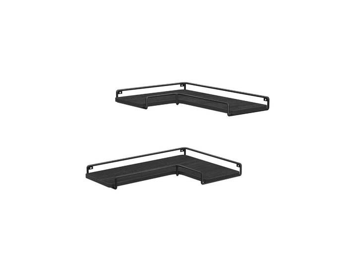 Hansiro Eckregal Calgary, Schwarz, Holzwerkstoff, 40x4x29 cm, Wohnzimmer, Regal, Eckregale