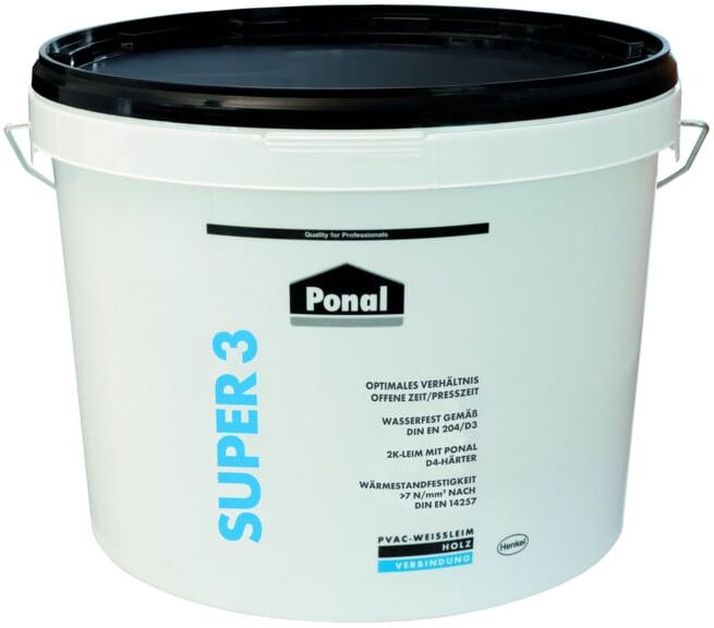 Colle à bois résistant à l'eau / Super 3 5 kg EN 204: D3 Seau PONAL (44219)