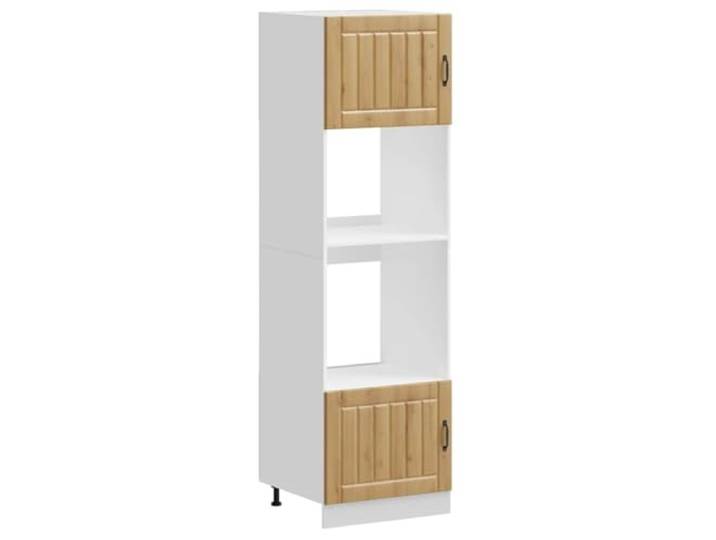 fsahslih Herdumbauschränke 2 STK. Lucca Holzwerkstoff Artisan-Eiche Optimale Küchenmöbel mit verstellbaren Füßen und großem Fach für Backofen oder Mikrowelle in kompakter Bauweise.