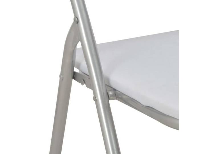 Chaises pliantes de salle à manger 6 pcs Blanc Similicuir XID
