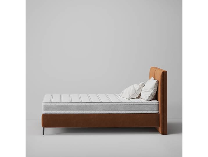 Tonnentaschenfederkernmatratze 160 x 220cm Andere Grau/Weiß