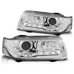 Scheinwerfer LED Tagfahrlicht Optik passend für VW Passat 35i Facelift Bj. 93-97 Chrom