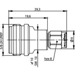 Telegärtner 100024221 100024221 Koax-Adapter N-Stecker - SMA-Stecker 1 St.