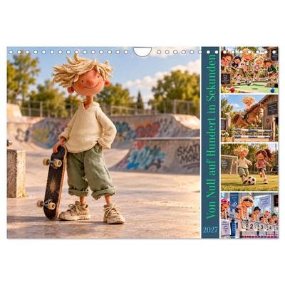 Von Null auf Hundert in Sekunden (Wandkalender 2027 DIN A4 quer), CALVENDO Monatskalender