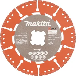 Makita, Sägeblatt, Diamanttrennscheibe Schneiden Bohrung 22,23mm X-LOCK Rescue 125mm E-19738