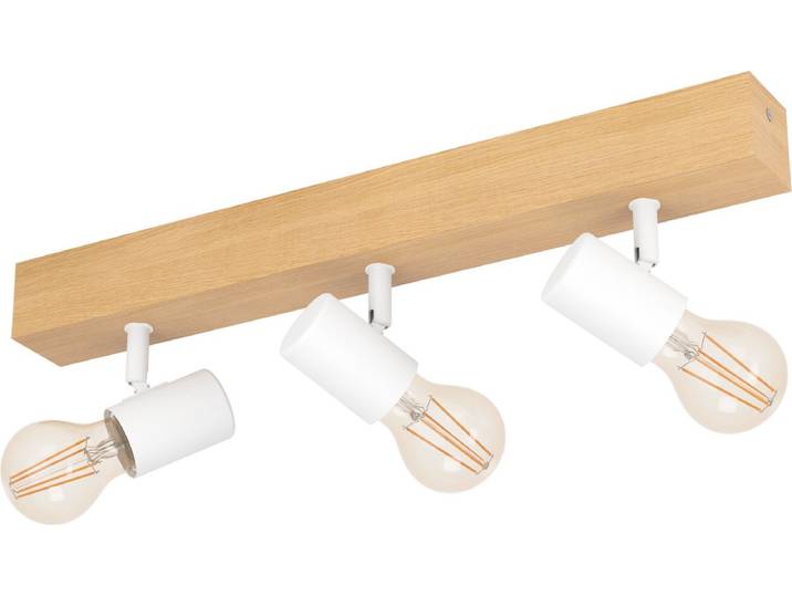 EGLO Townshend 3 - Plafondlamp - 3-lichts - E27 - eikenhout/wit