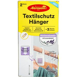 Aeroxon Mottenschutz Textilschutz-Hänger, mit Lavendel-Duft, gegen Kleidermotten, 2 Stück