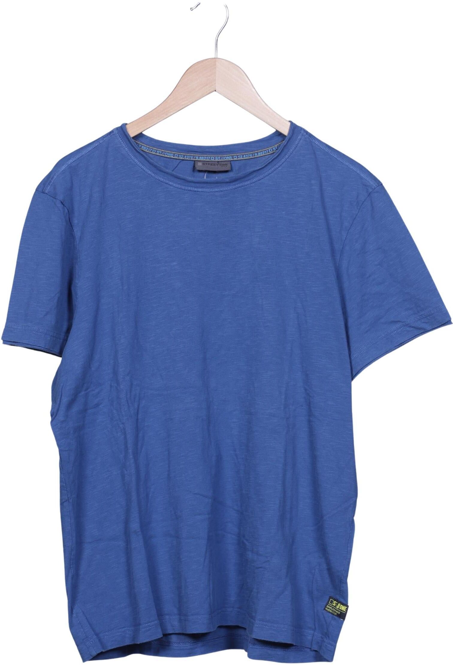 Street One Herren T-Shirt, Blau, Gr. XL, Baumwolle - Second Hand