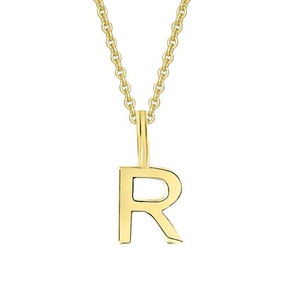 Kettenanhänger ONE ELEMENT "Buchstabe R Buchstaben Anhänger aus 333 Gelbgold", gold, Schmuckanhänger, Damen, R, Gelbgold 333 Gold, Gelbgold 333, Gold, Kettenanhänger