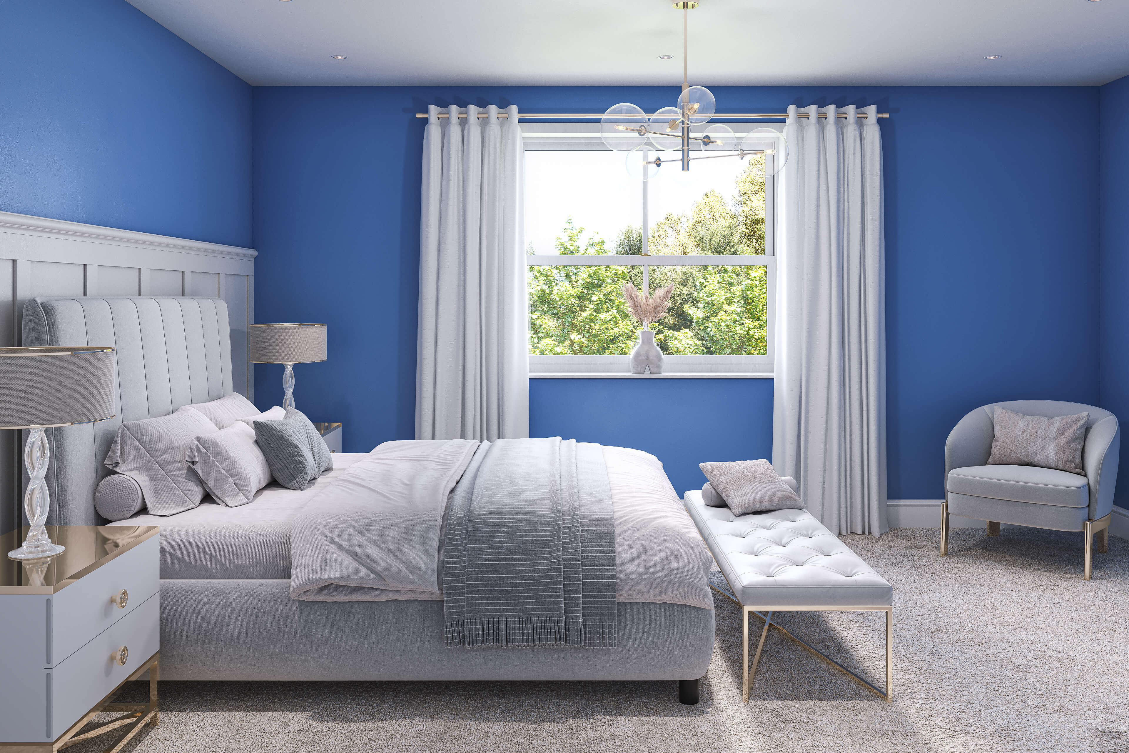 Hemway Peel and Stick Sample - Interior Paint - Electric Blue